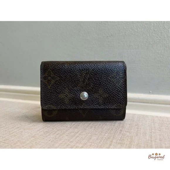 Authentic LOUIS VUITTON Vintage Brown Monogram Small Bifold Wallet RA0930